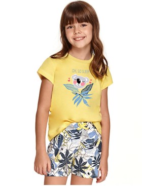 Хлопковая пижама для девочек Taro HANIA 2200-2201-02, Цвет: желтый, Размеры: 116