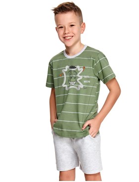 Хлопковая пижама для мальчиков Taro KAROLEK 2522-2523-02, Цвет: зеленый, Размеры: 122