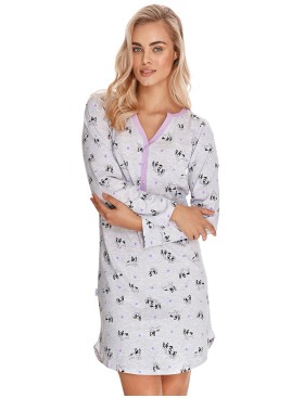 Ночная сорочка с длинным рукавом Taro LIVIA 2574-01, Цвет: серый, Размеры: M