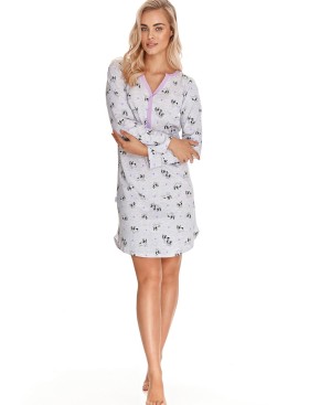 Ночная сорочка с длинным рукавом Taro LIVIA 2574-01, Цвет: серый, Размеры: M, изображение 2