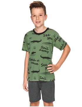 Пижама для мальчика Taro LUKA 2744-2745-01, Цвет: зеленый, Размеры: 98