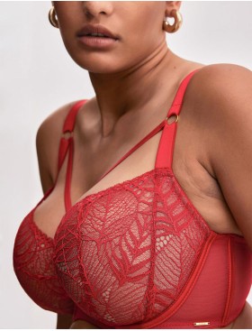 Кружевной бюстгальтер балконет Alles BEVERLY M красный, Цвет: красный, Размеры: 65F, изображение 4
