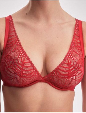 Кружевной бюстгальтер на монокаркасе Alles BEVERLY M BRALETTE красный, Цвет: красный, Размеры: 65C