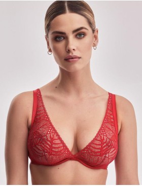 Кружевной бюстгальтер на монокаркасе Alles BEVERLY M BRALETTE красный, Цвет: красный, Размеры: 65C, изображение 3