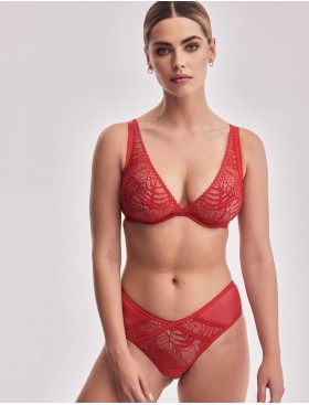 Кружевной бюстгальтер на монокаркасе Alles BEVERLY M BRALETTE красный, Цвет: красный, Размеры: 65C, изображение 5