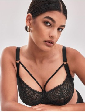 Кружевной бюстгальтер балконет Alles BEVERLY M черный, Цвет: черный, Размеры: 70I, изображение 3