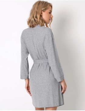 Халат с запахом из вискозы Aruelle HOPE, Цвет: серый, Размеры: S, изображение 2