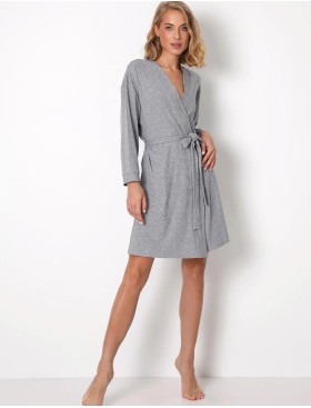 Халат с запахом из вискозы Aruelle HOPE, Цвет: серый, Размеры: S, изображение 3