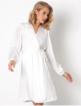 Халат с запахом из вискозы Aruelle IRIS, Цвет: белый, Размеры: XS