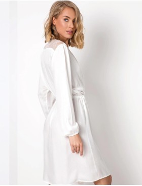 Халат с запахом из вискозы Aruelle IRIS, Цвет: белый, Размеры: XS, изображение 2