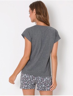 Пижама женская с шортами Aruelle KIMBERLY, Цвет: серый, Размеры: XS, изображение 2
