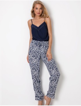 Пижама женская со штанами Aruelle LEYA, Цвет: синий, Размеры: XS, изображение 2