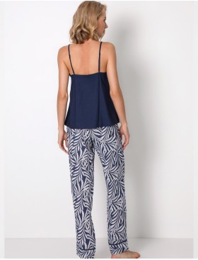 Пижама женская со штанами Aruelle LEYA, Цвет: синий, Размеры: XS, изображение 3