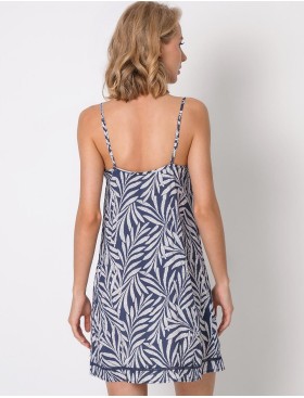 Сорочка из вискозы на тонких бретелях Aruelle LEYA, Цвет: синий, Размеры: XS, изображение 2