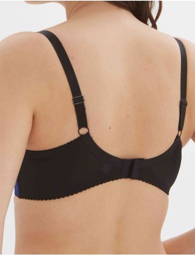 Бюстгальтер с мягкими кружевными чашками Lina A 6010 ривьера-черный, Цвет: ривьера-черный, Размеры: 80F, изображение 2