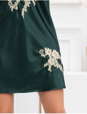 Шёлковая сорочка женская Mia-Amore FELLINI 3910 малахит, Цвет: малахит, Размеры: S, изображение 5