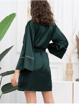 Шелковый халат-кимоно Mia-Amore FELLINI 3913 малахит, Цвет: малахит, Размеры: S/M, изображение 2