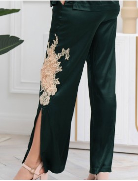 Пижама тройка из натурального шёлка Mia-Amore FELLINI 3916 малахит, Цвет: малахит, Размеры: 3XL, изображение 8