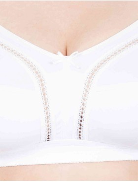 Бюстгальтер мягкий без косточек Milavitsa 104040 / 124040 белый, Цвет: белый, Размеры: 90H, изображение 4