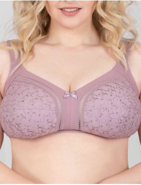 Мягкий хлопковый бюстгальтер без косточек Milavitsa 108180 / 118180 кофейный десерт, Цвет: кофейный десерт, Размеры: 85C