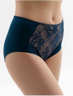 Трусы слипы высокие Milavitsa 256180 синий топаз/нюд, Цвет: синий топаз/нюд, Размеры: 3XL