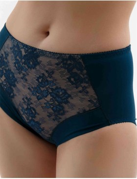 Трусы слипы высокие Milavitsa 256180 синий топаз/нюд, Цвет: синий топаз/нюд, Размеры: 3XL, изображение 3