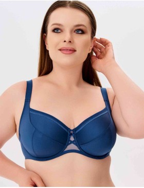 Бюстгальтер мягкая чашка Misstyle 2511 французский синий, Цвет: французский синий, Размеры: 85C, изображение 2