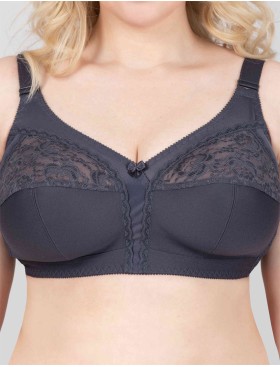 Бюстгальтер мягкий без каркасов Misstyle 4120 / 4121 антрацит, Цвет: антрацит, Размеры: 90J