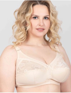 Бюстгальтер мягкий без каркасов Misstyle 4120 / 4121 бежевый, Цвет: бежевый, Размеры: 115D, изображение 5