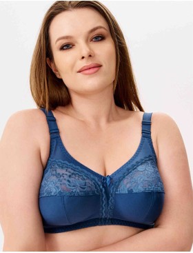 Бюстгальтер мягкий без каркасов Misstyle 4120 / 4121 французский синий, Цвет: французский синий, Размеры: 115D, изображение 3
