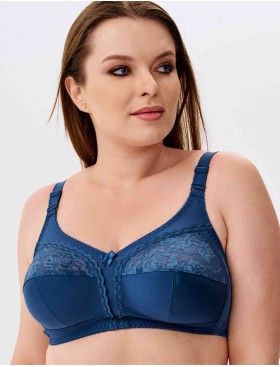 Бюстгальтер мягкий без каркасов Misstyle 4120 / 4121 французский синий, Цвет: французский синий, Размеры: 115D, изображение 4