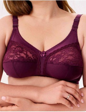 Бюстгальтер мягкий без каркасов Misstyle 4120 / 4121 темный виноград, Цвет: темный виноград, Размеры: 115D
