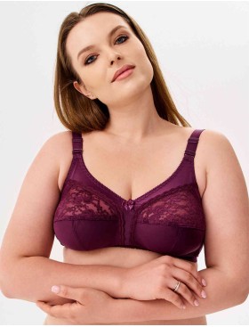 Бюстгальтер мягкий без каркасов Misstyle 4120 / 4121 темный виноград, Цвет: темный виноград, Размеры: 115D, изображение 3