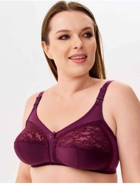 Бюстгальтер мягкий без каркасов Misstyle 4120 / 4121 темный виноград, Цвет: темный виноград, Размеры: 115D, изображение 4