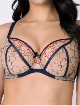 Бюстгальтер мягкий Subtille LAILA soft, Цвет: темно-синий/бежевый, Размеры: 80C