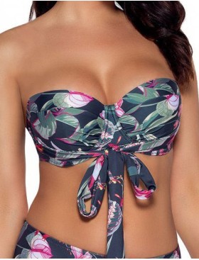 Пляжный бюстгальтер бандо AVA SK167 P-UP, Цвет: темно-синий, Размеры: 70A