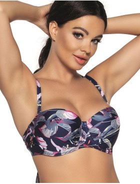 Пляжный бюстгальтер бандо AVA SK167 P-UP, Цвет: темно-синий, Размеры: 70A, изображение 2