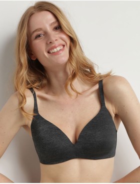 Бюстгальтер без косточек с треугольной чашкой Dim INVISIFREE 07HD серый, Цвет: серый, Размеры: 75C, изображение 3