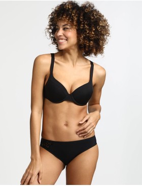 Гладкий бюстгальтер на каркасах Dim GENEROUS INVISIBLE 0CS8 черный, Цвет: черный, Размеры: 75C, изображение 4