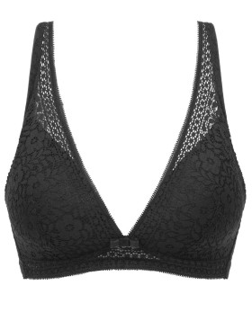 Кружевной бюстгальтер бралетт без косточек Dim SUBLIM 0CDM черный, Цвет: черный, Размеры: 80A, изображение 8