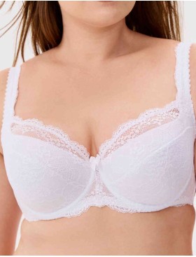 Кружевной бюстгальтер с поролоном Elli 3030 белый, Цвет: белый, Размеры: 75H