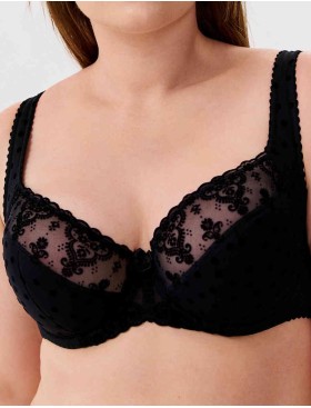 Бюстгальтер полумягкий Elli 9090 черный бархат, Цвет: бархат черный, Размеры: 85C