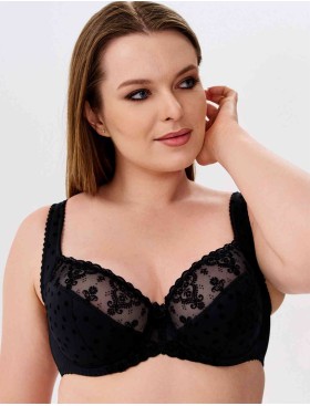 Бюстгальтер полумягкий Elli 9090 черный бархат, Цвет: бархат черный, Размеры: 85C, изображение 3