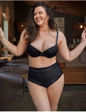 Высокие трусы слипы с кружевом Janira SOFT LACE 1030318 SUPER HIGH black, Цвет: black (черный), Размеры: M, изображение 3