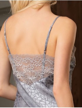 Сорочка короткая атласная Mia-Amore JOANNA 7310 серебристый, Цвет: серебристый, Размеры: S, изображение 4