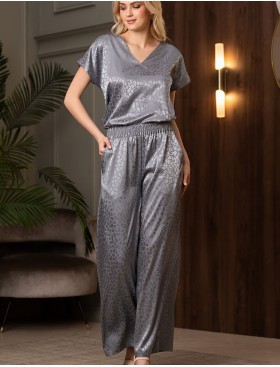 Атласный костюм Mia-Amore JOANNA 7316 серебристый, Цвет: серебристый, Размеры: M