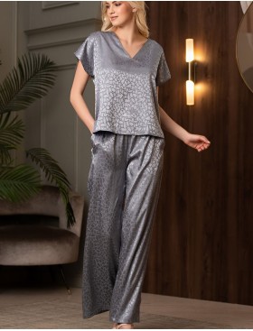 Атласный костюм Mia-Amore JOANNA 7316 серебристый, Цвет: серебристый, Размеры: M, изображение 3