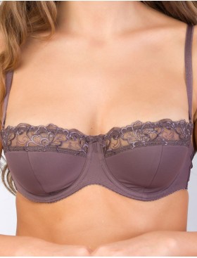 Бюстгальтер балконет Milavitsa 127510 шоколадный трюф, Цвет: шоколадный трюф, Размеры: 80D