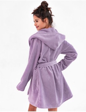 Короткий халат с капюшоном Sensis AMETHYST, Цвет: сиреневый, Размеры: L/XL, изображение 2