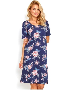 Ночная сорочка с коротким рукавом Taro 2879/2927 ELLIE, Цвет: синий/розовый, Размеры: S